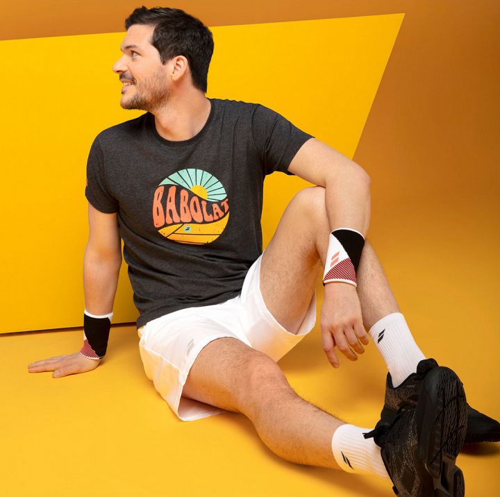 Babolat Exercise Vintage Tee Heather Black